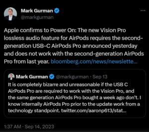 Apple-AirPods-Pro-2-Mark-Gurman-statement