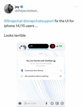 Snapchat-ios-17-or-iPhone-15-ui-glitch