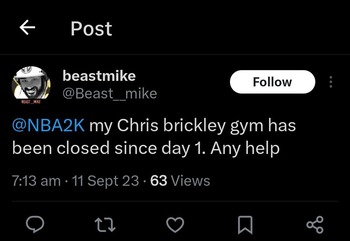 2K24 Brickley's Gym closed