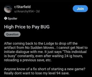 https://www.reddit.com/r/Starfield/comments/16fhmd2/high_price_to_pay_bug/?utm_source=share&utm_medium=web2x&context=3