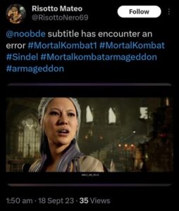 Mortal Kombat 1 Sindel subtitles code