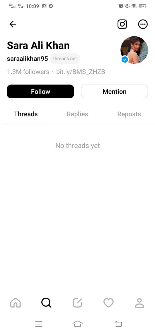 How to share a profile on Threads app
