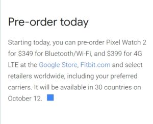 Google-Pixel-Watch-2-pricing