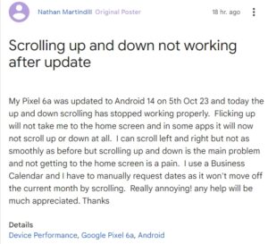 Pixel-6-up-and-down-scrolling-not-working