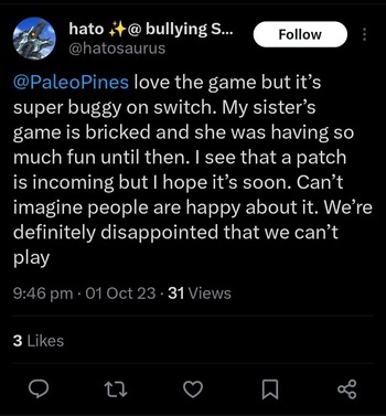 paleo pines crashing switch