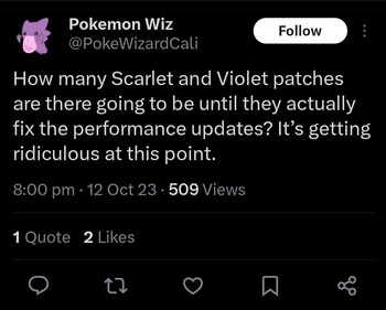 Pokemon Scarlet Violet update