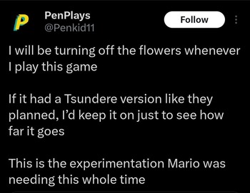 Super Mario Bros Wonder Tsundere Flower