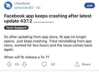 facebook-crashing-on-iphone