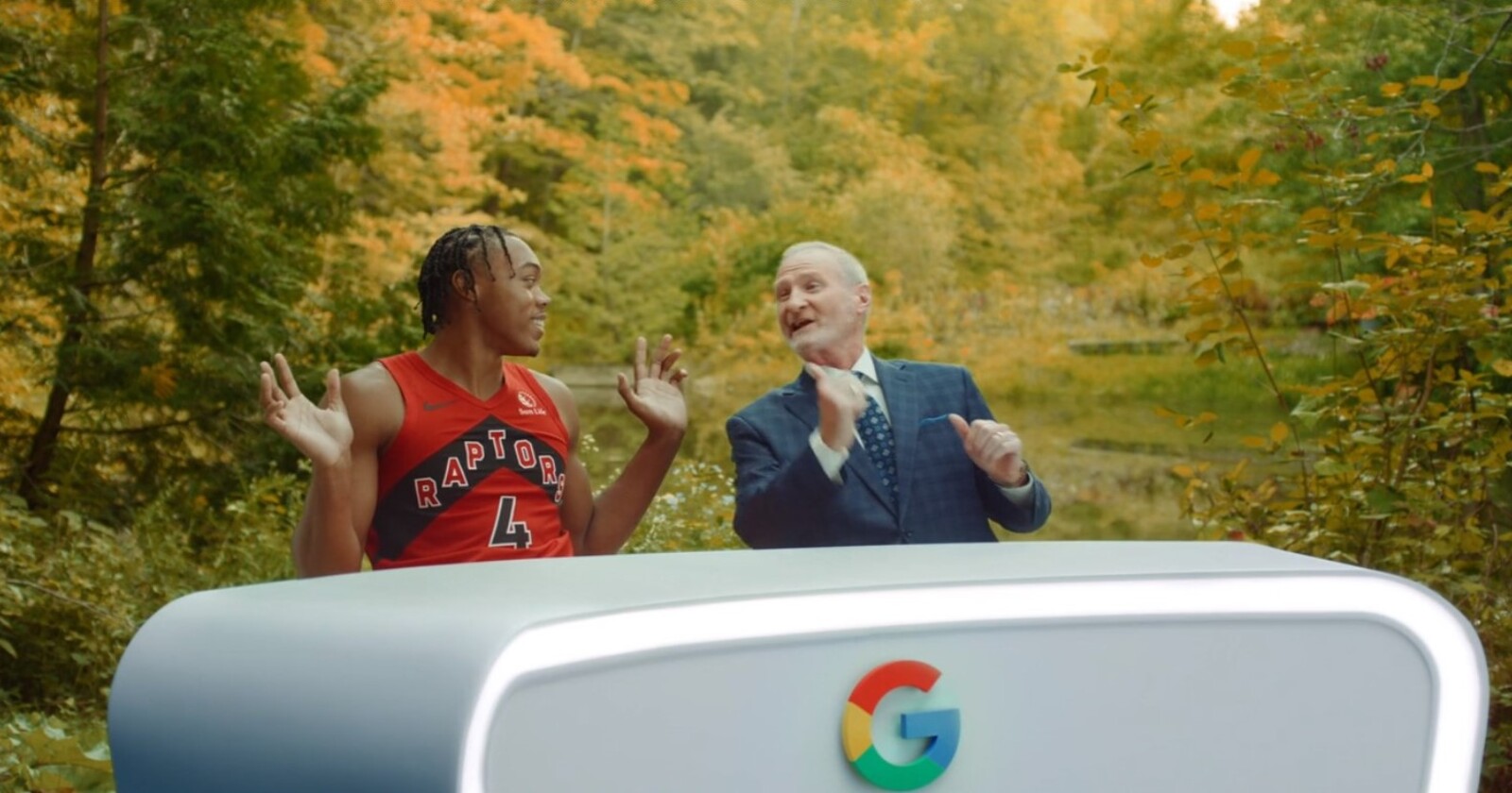 Google Canada collaborates with Toronto Raptors' Scott Barnes & Jack Armstrong for new Pixel 8 ads