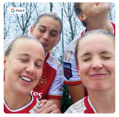Arsenal-Women-ad-on-Google-Pixel-8-Best-Take