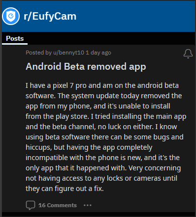 Google-Pixel-Eufy-app-after-Android-14-QPR2-beta