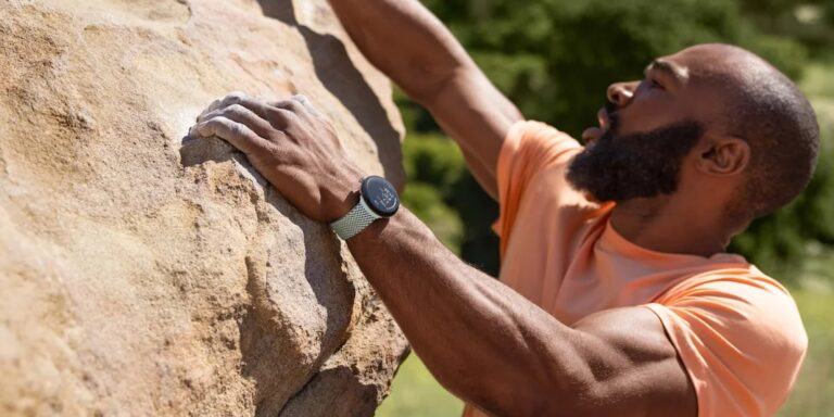 Google-Pixel-Watch-on-mountain-man's-wrist
