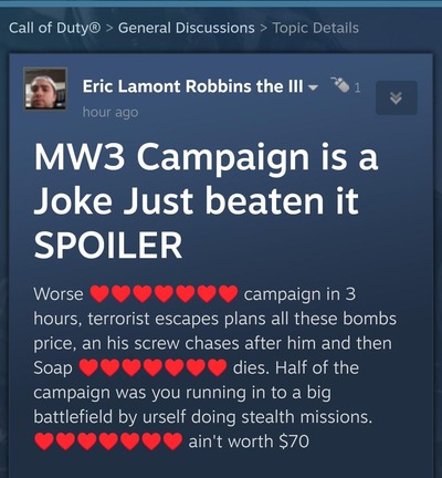 Modern Warfare 3 campaign report