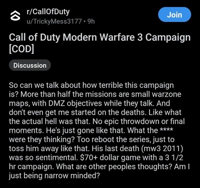 Modern Warfare 3 campaign report