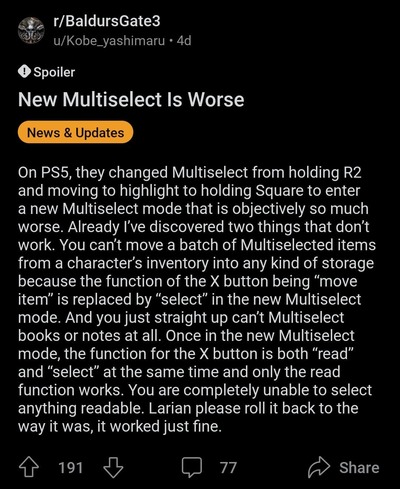 Baldur's Gate 3 patch 4