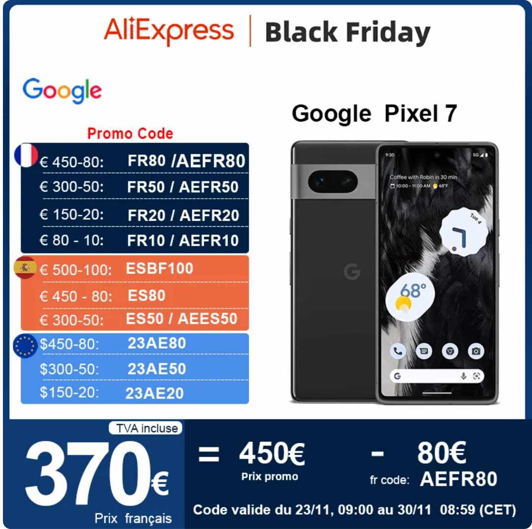 google pixel 7 price in france