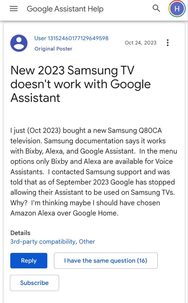 Google-Assistant-not-supported-on-Samsung-smart-TV
