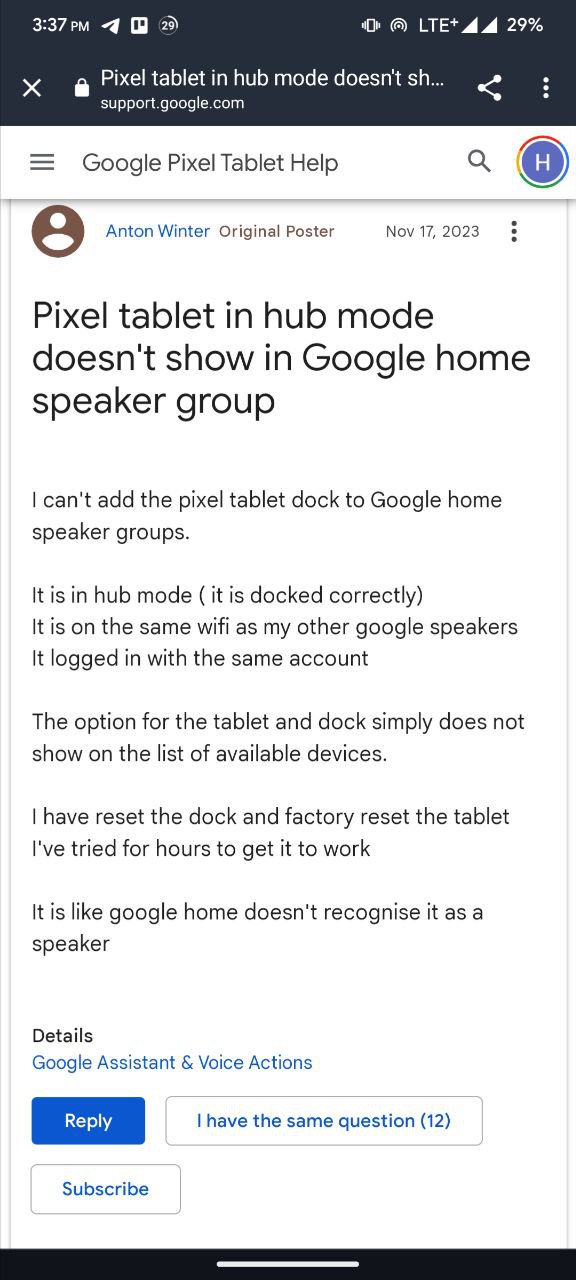 Google-Pixel-Tablet-unable-to-add-to-Home-speaker-group