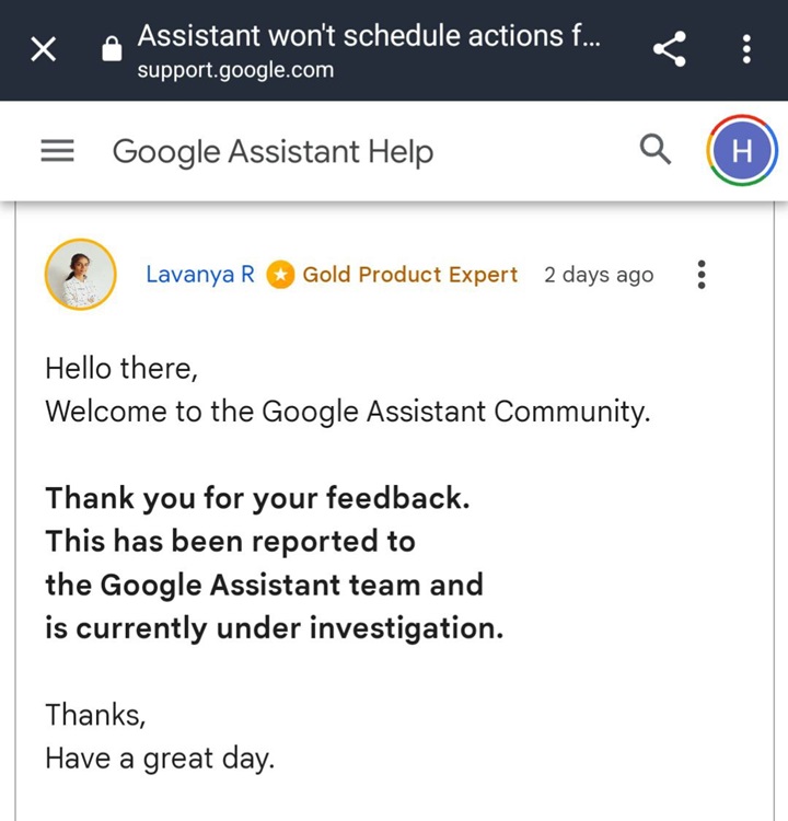 Google-investigating-Assistant-scheduling-actions-issue