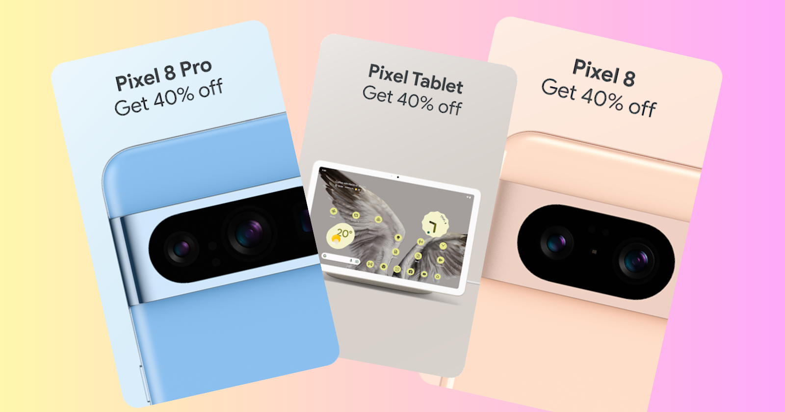 Get the Pixel 8, Pixel 8 Pro, or Pixel Tablet for 40% off with new Google Play Points offer