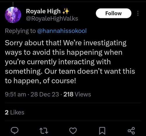ROBLOX Royal High disconnecting ack