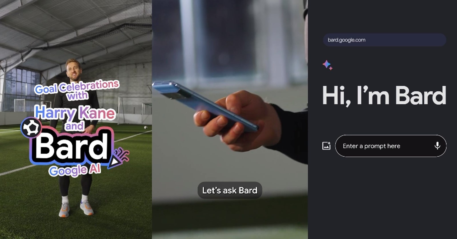 Harry Kane tests Google Bard capabilities from a Pixel 8 Pro in new ads