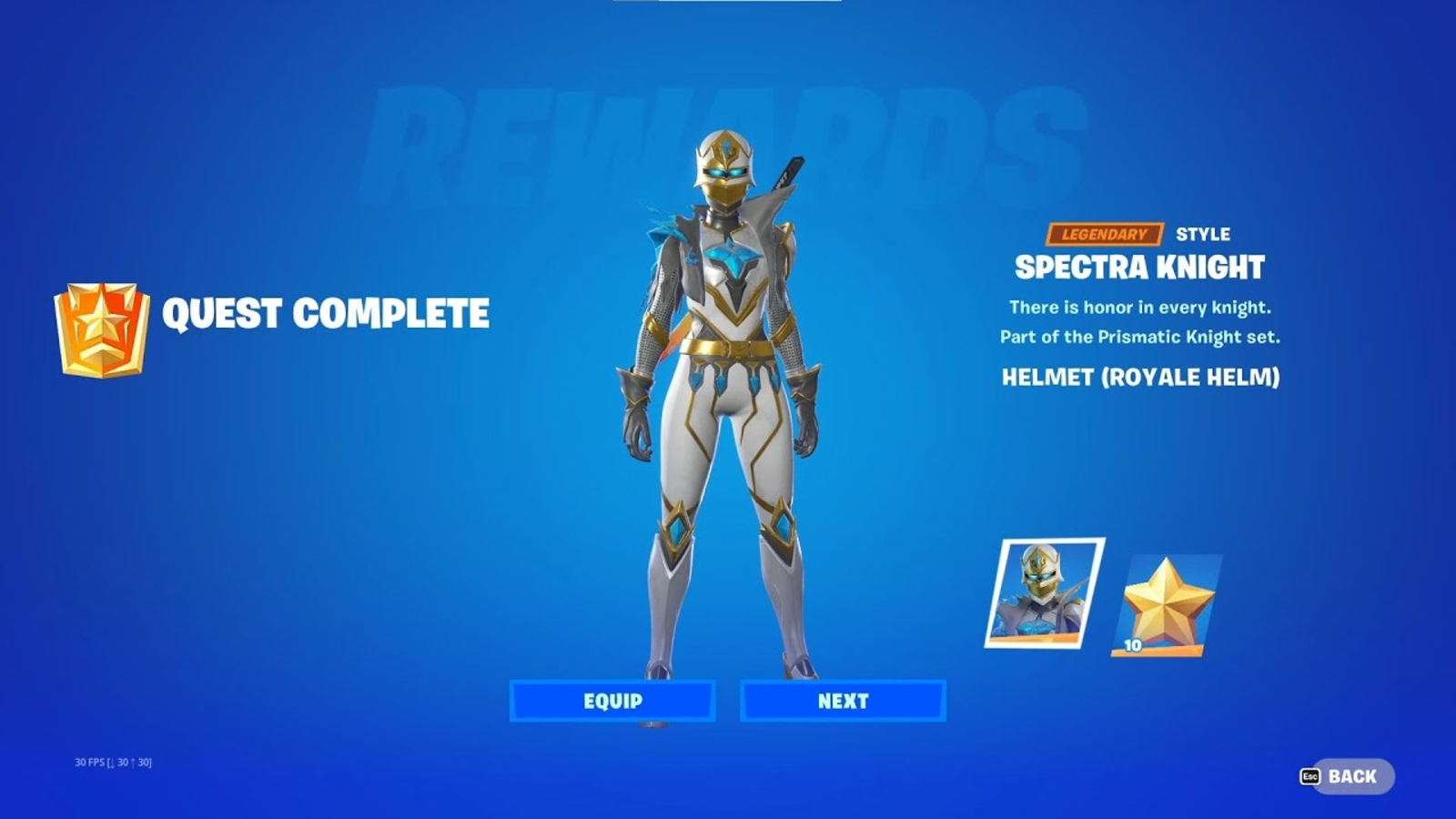 Fortnite Spectra Knight skin missing ‘Edit style’ & other customizations