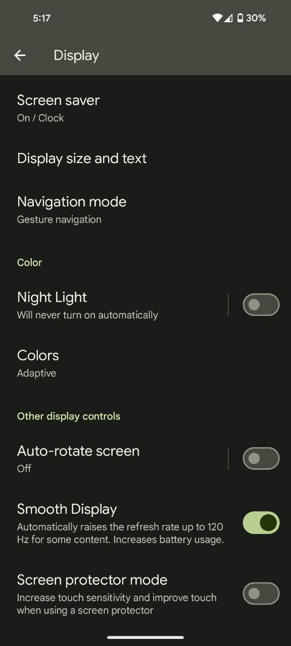 Display-settings