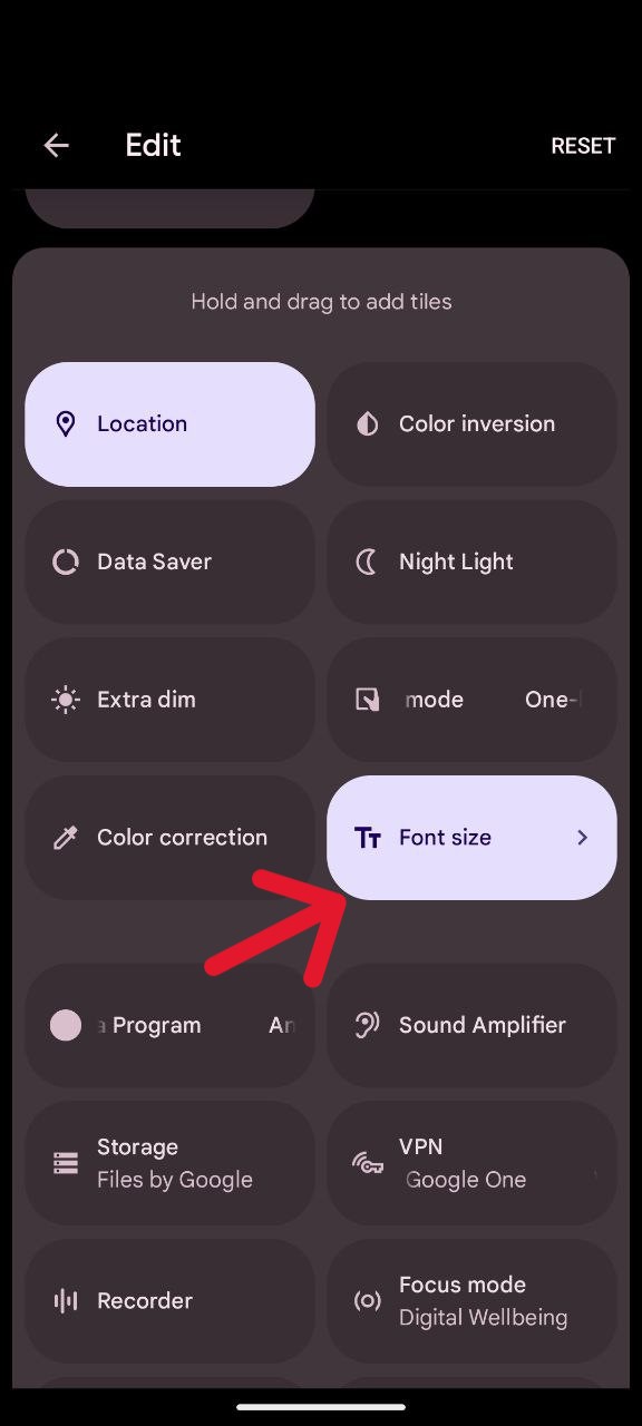 Font-size-in-Quick-Tiles
