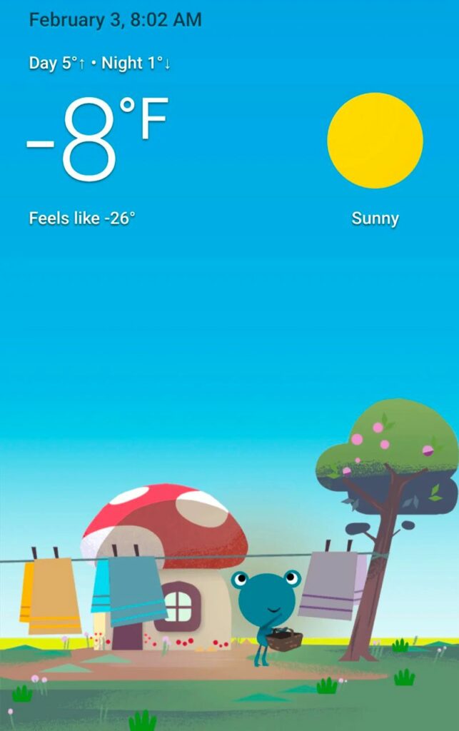 Froggy-in-old-weather-app-version