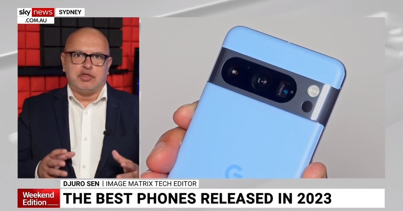 Google Pixel 8 & 8 Pro named best AI phones in 2023 on Sky News Australia