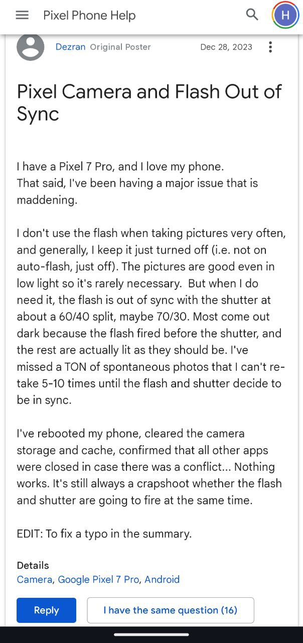 Google-report-on-Google-Pixel-camera-out-of-sync-with-flash