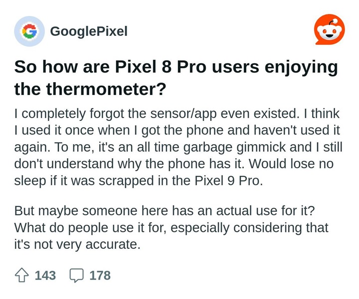 Reddit-discussion-on-Google-Pixel-8-Pro-thermometer