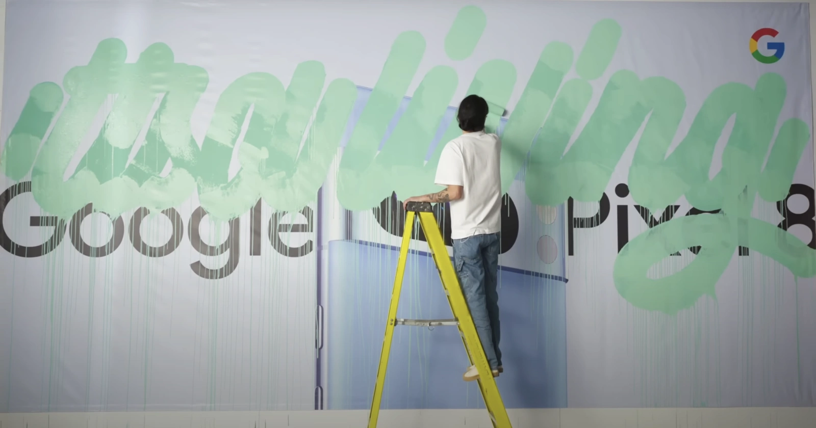 Google collaborates with artist 'It's a Living' to show off art behind new Mint shade of Pixel 8 series