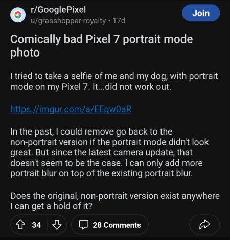 google-pixel-cannot-adjust-portrait-mode-blur-report