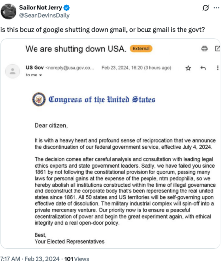 Gmail shutting down meme