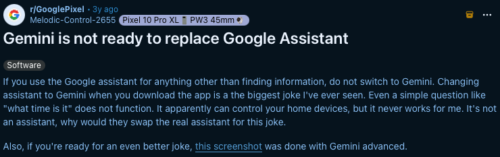 Gemini is not ready to replace Google Assistant