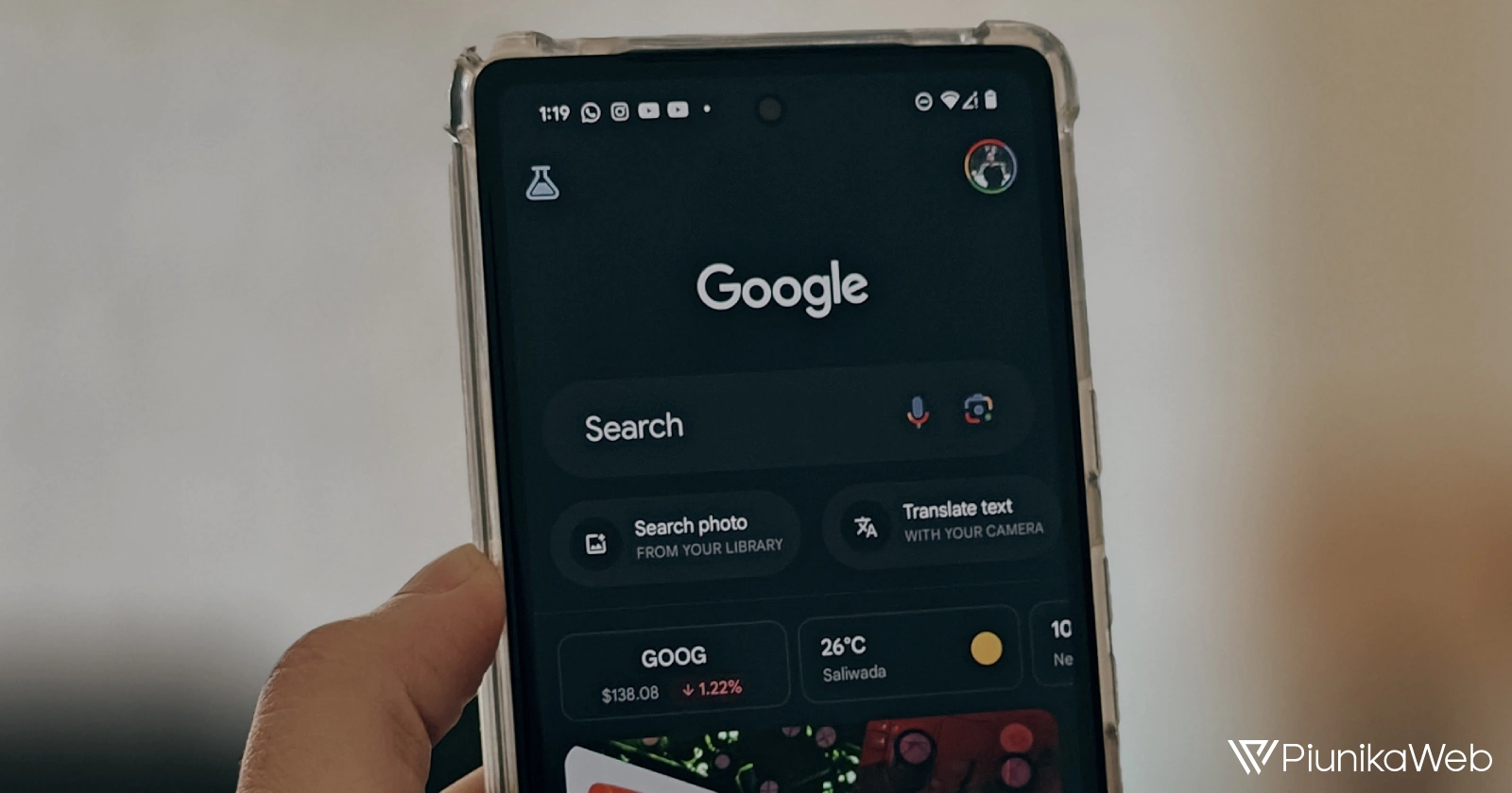 Search and Lens shortcuts in Google app get new look