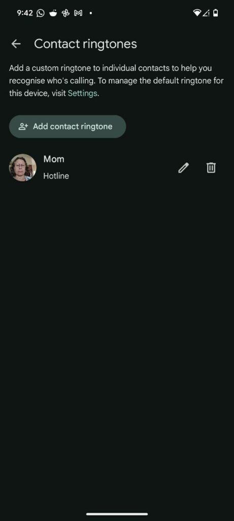 Your Pixel's Contacts app now lets you set custom ringtones quickly