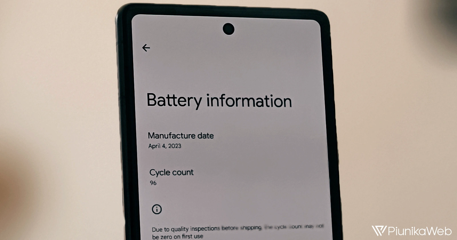 Google Pixel March update removes ‘battery information’ page