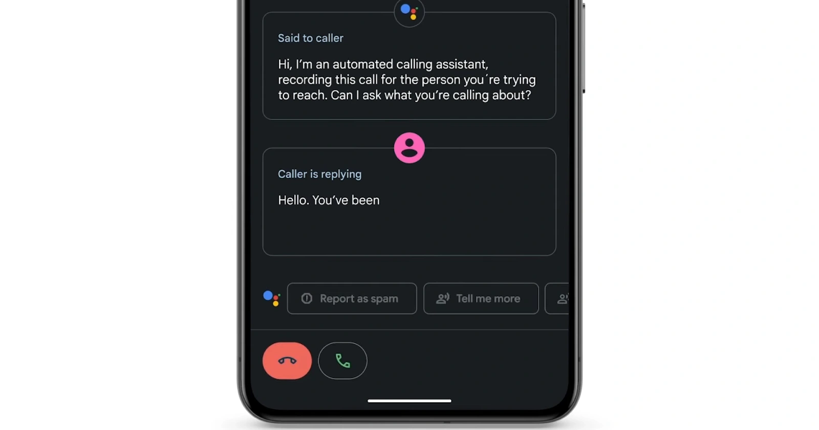 Google Pixel Call Screen updated with 'hello' chip to get calls started when the caller is silent