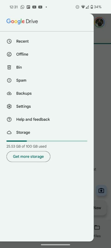 Google-Drive-settings