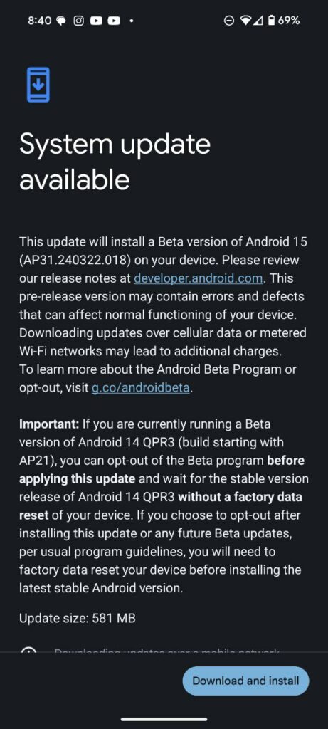 google-pixel-8-android-15-beta-1