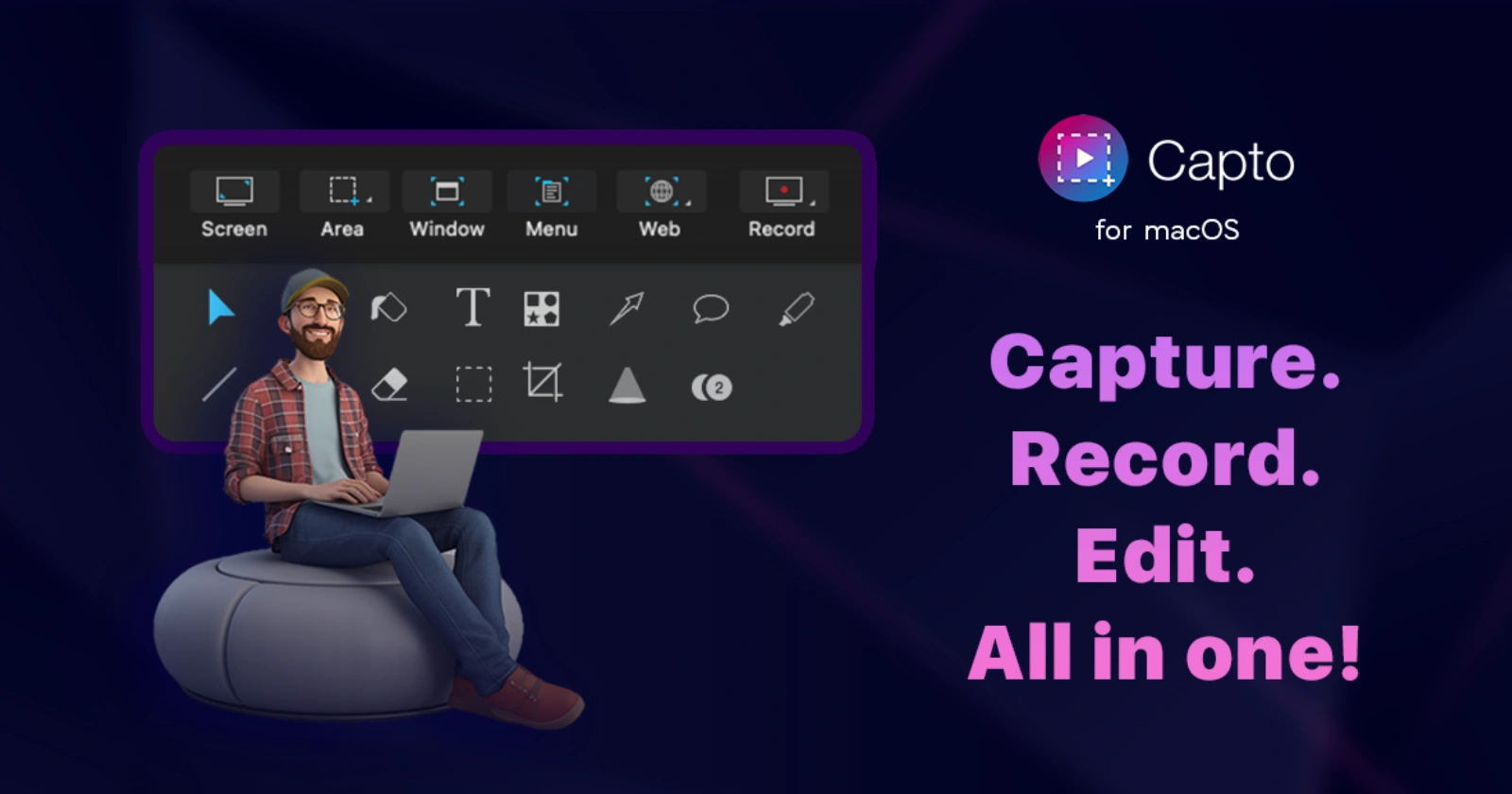 Capto is a one-stop solution for screen recording and editing on Mac