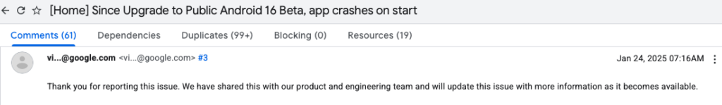 Google Home app won't open on Android 16 beta 1 bug acknowledged
