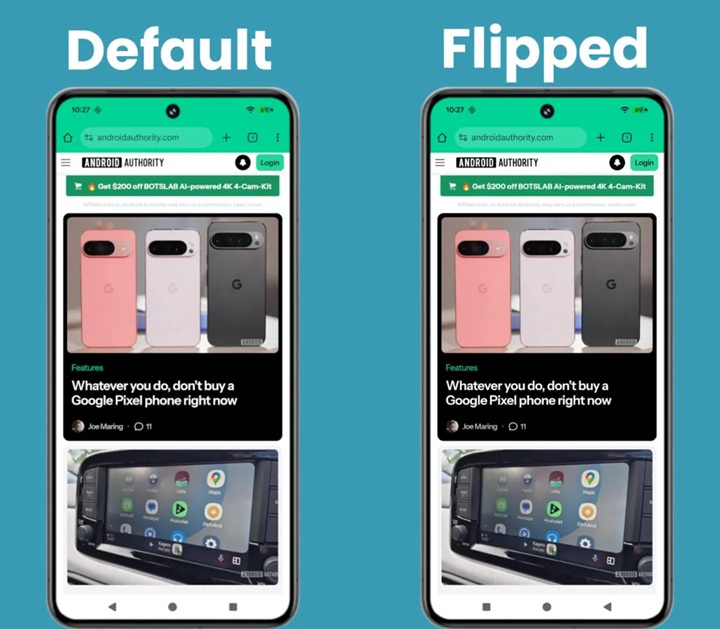 Default-vs-flipped-three-button-navigation-bar-in-Google-Pixel