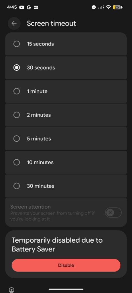 google-pixel-screen-timeout-settings-battery-saver