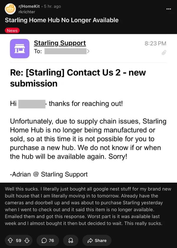 starling-home-home-no-longer-being-manufactured