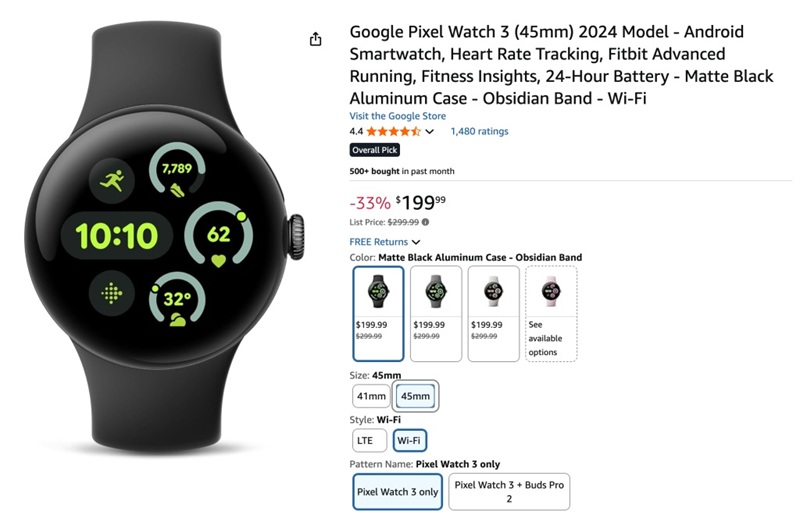 Google-Pixel-Watch-3-deal-on-Amazon