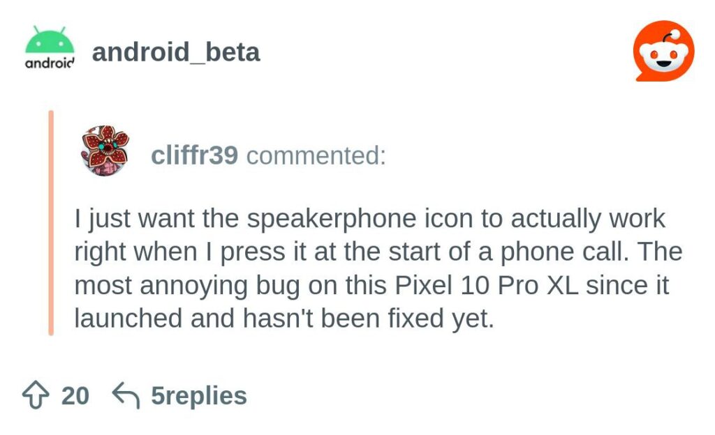 Speakerphone-on-Pixel-10-delay